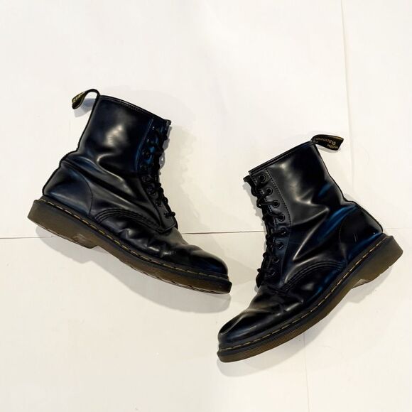 Dr. Martens Pascal Combat Boots Size 41 US 9 Grunge Punk Alternative Black - Picture 3 of 9